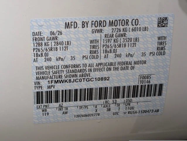 New 2026 Star White Metallic Tri-Coat Ford Tremor® image 56