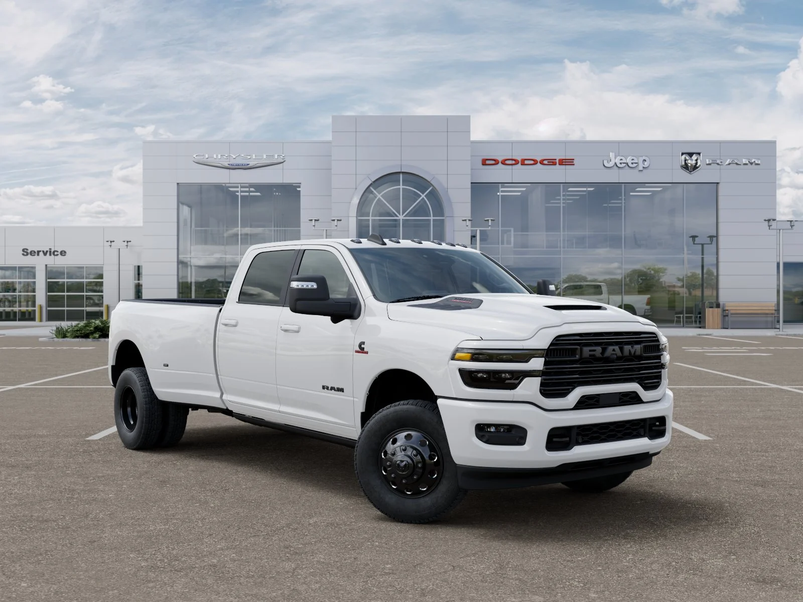 New 2026 Bright White Clear-Coat Exterior Paint RAM Laramie image 77