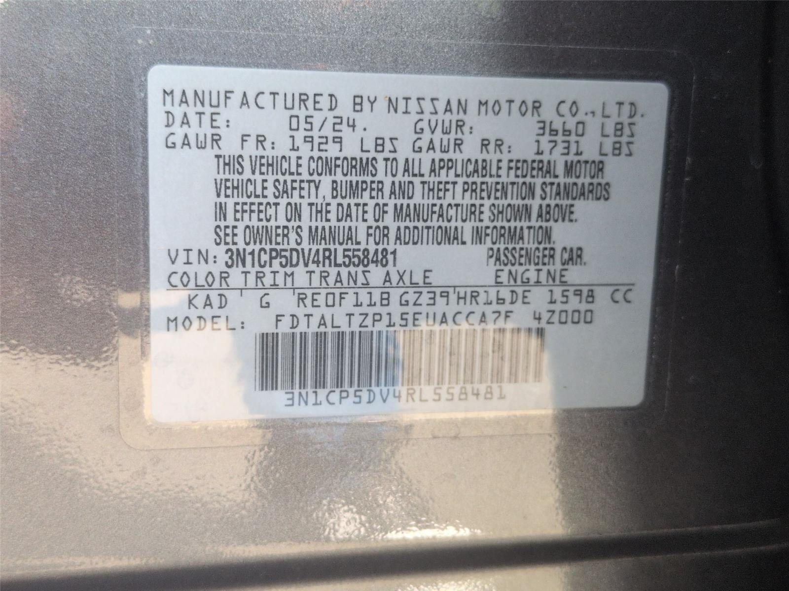Used 2024 Gun Metallic Nissan SR image 40