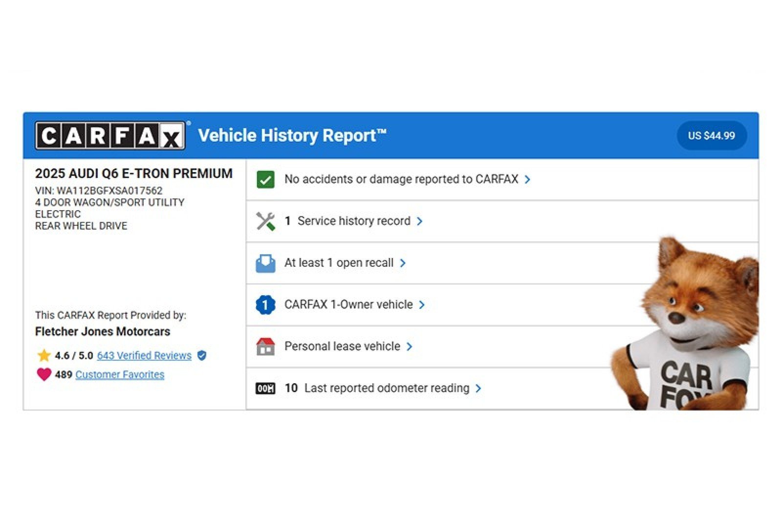 Used 2025 Audi Q6 e-tron Premium with VIN WA112BGFXSA017562 for sale in Costa Mesa, CA