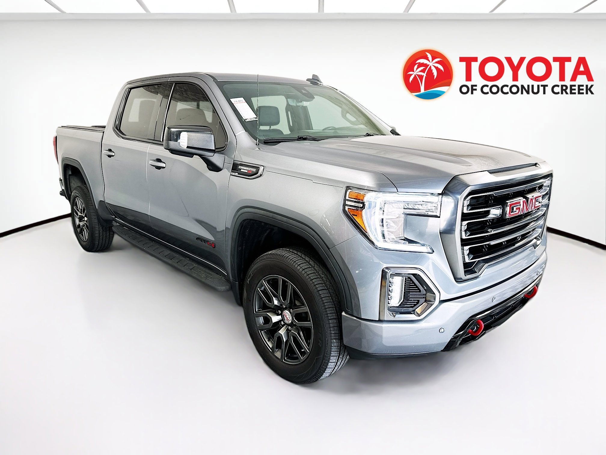 Used 2021 Satin Steel Metallic GMC AT4 image 1
