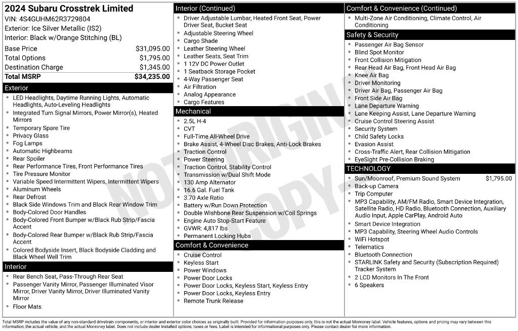 Used 2024 Silver Subaru Limited image 34