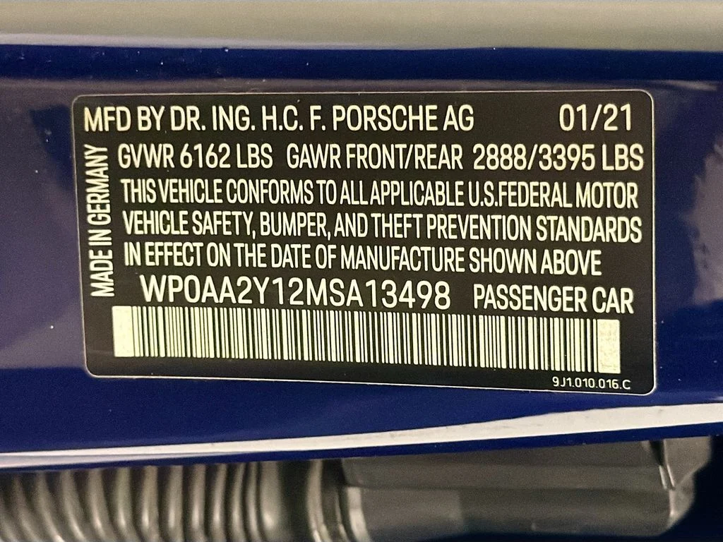 Certified Used 2021 Gentian Blue Metallic Porsche  image 34