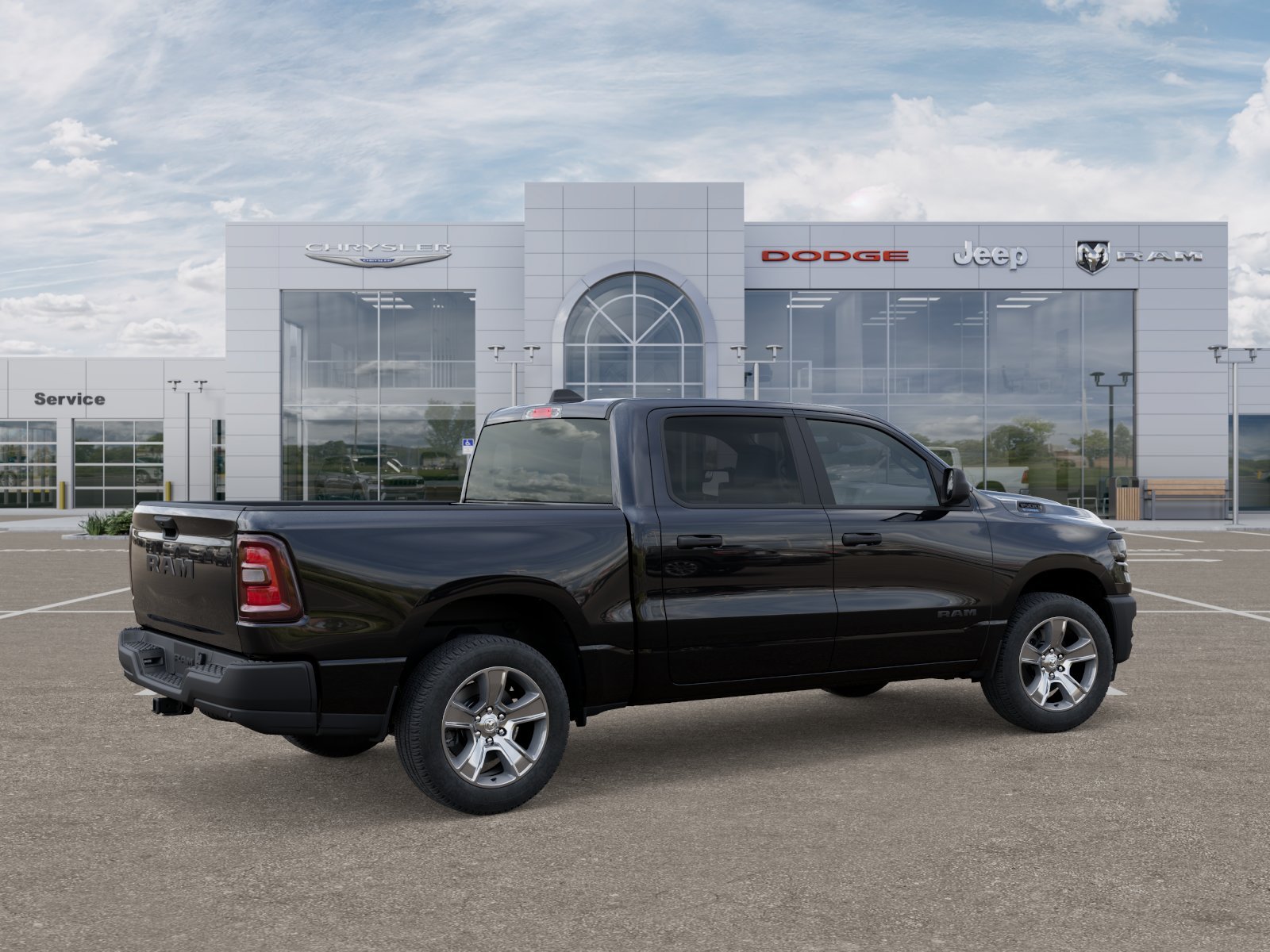 New 2025 Diamond Black Crystal Pearl-Coat Exterior Paint RAM Tradesman image 30