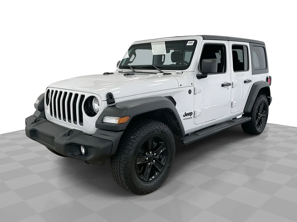 Used 2021 Bright White Clear Coat Jeep Willys image 1