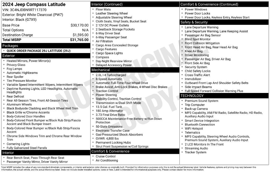 Used 2024 White Jeep Latitude image 21