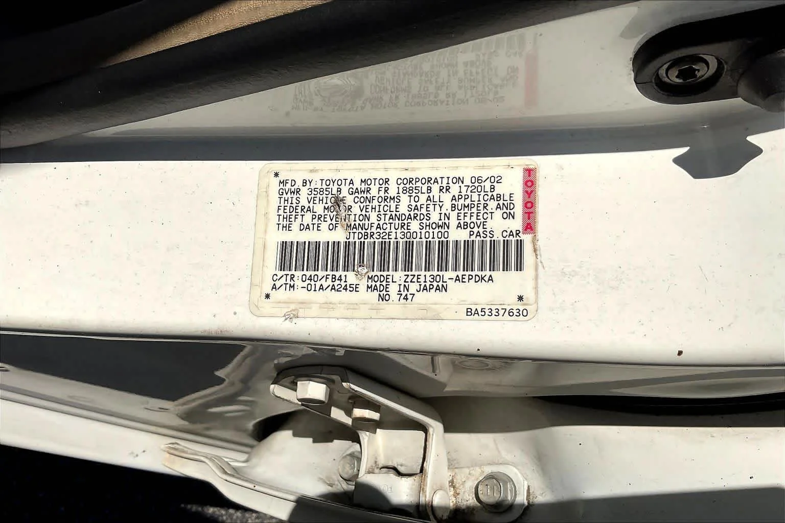 Used 2003 Super White Toyota CE image 31