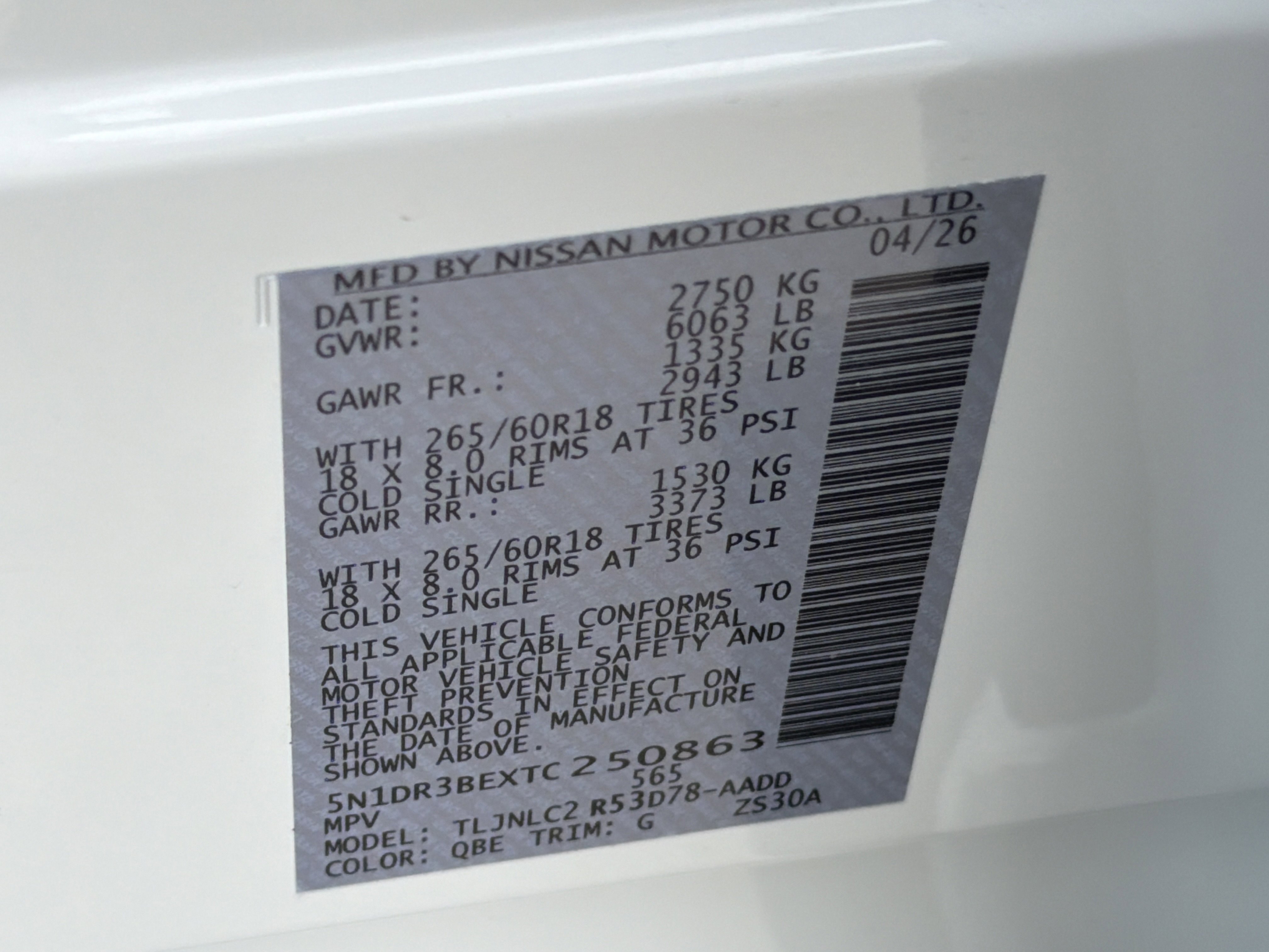 New 2026 Everest White Pearl Tricoat Nissan Rock Creek image 34