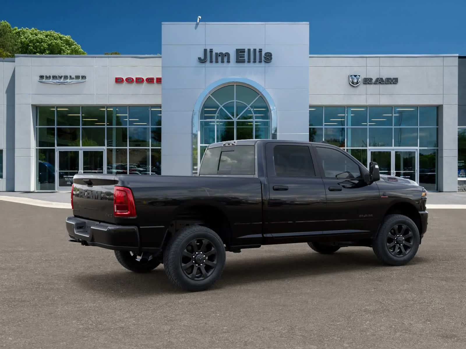 New 2026 Diamond Black Crystal Pearl-Coat Exterior Paint RAM Big Horn image 4