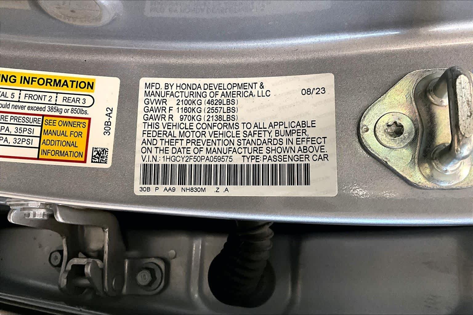 Used 2023 Lunar Silver Metallic Honda Sport image 31