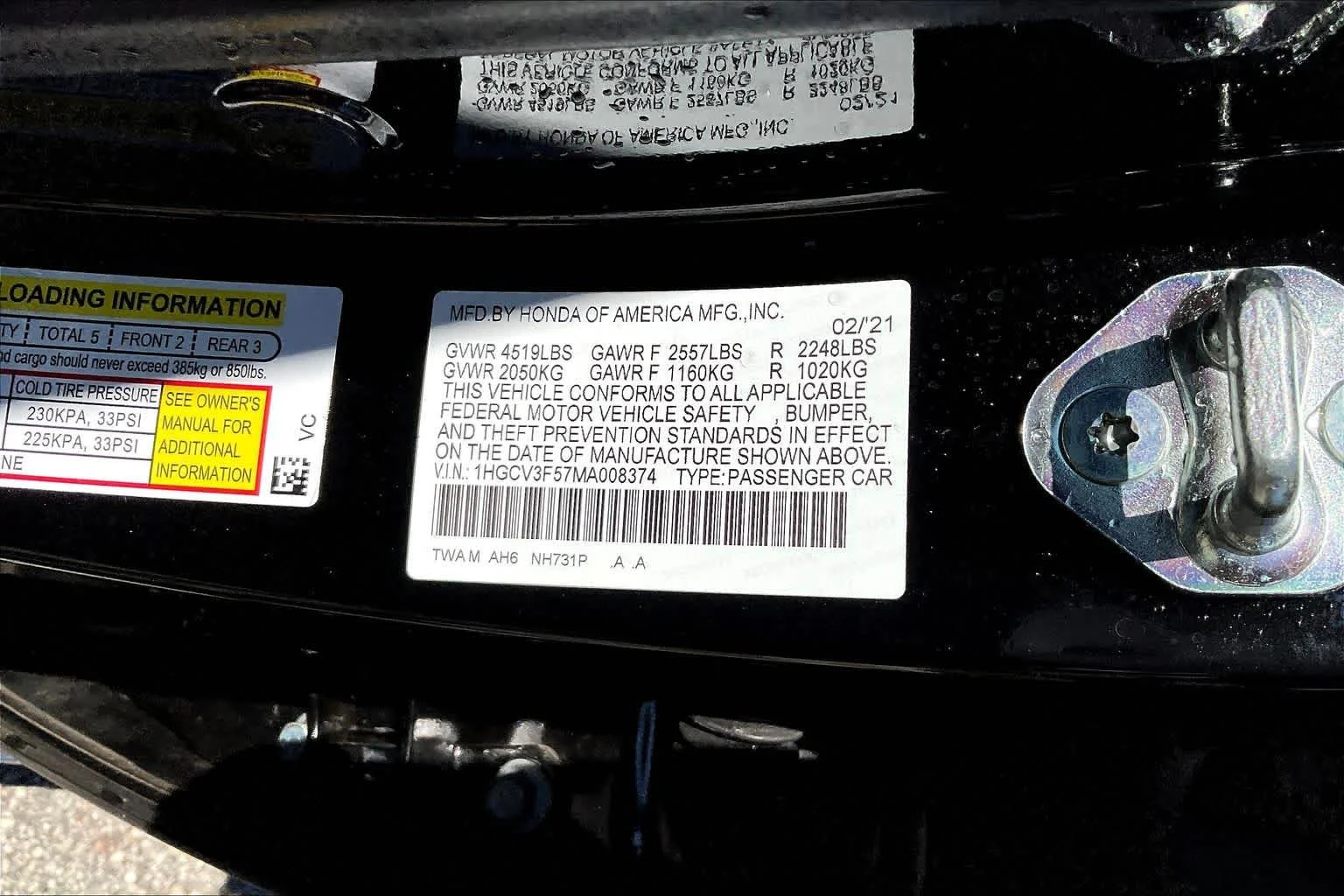 Used 2021 Crystal Black Pearl Honda EX-L image 34