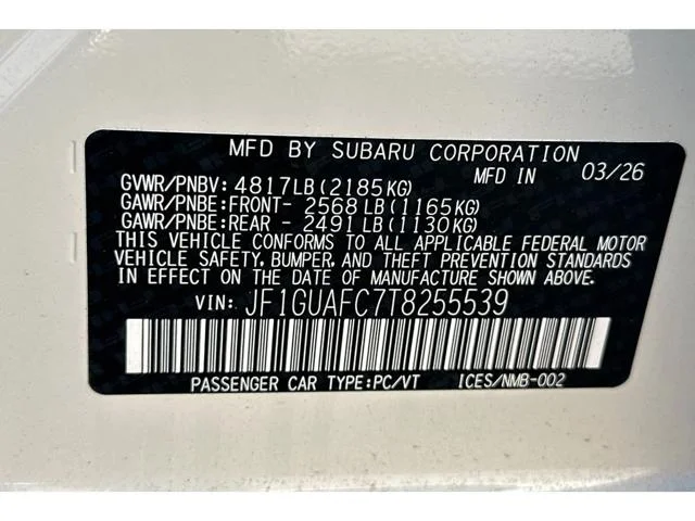 New 2026 CRYSTAL WHITE PEARL Subaru Sport image 27