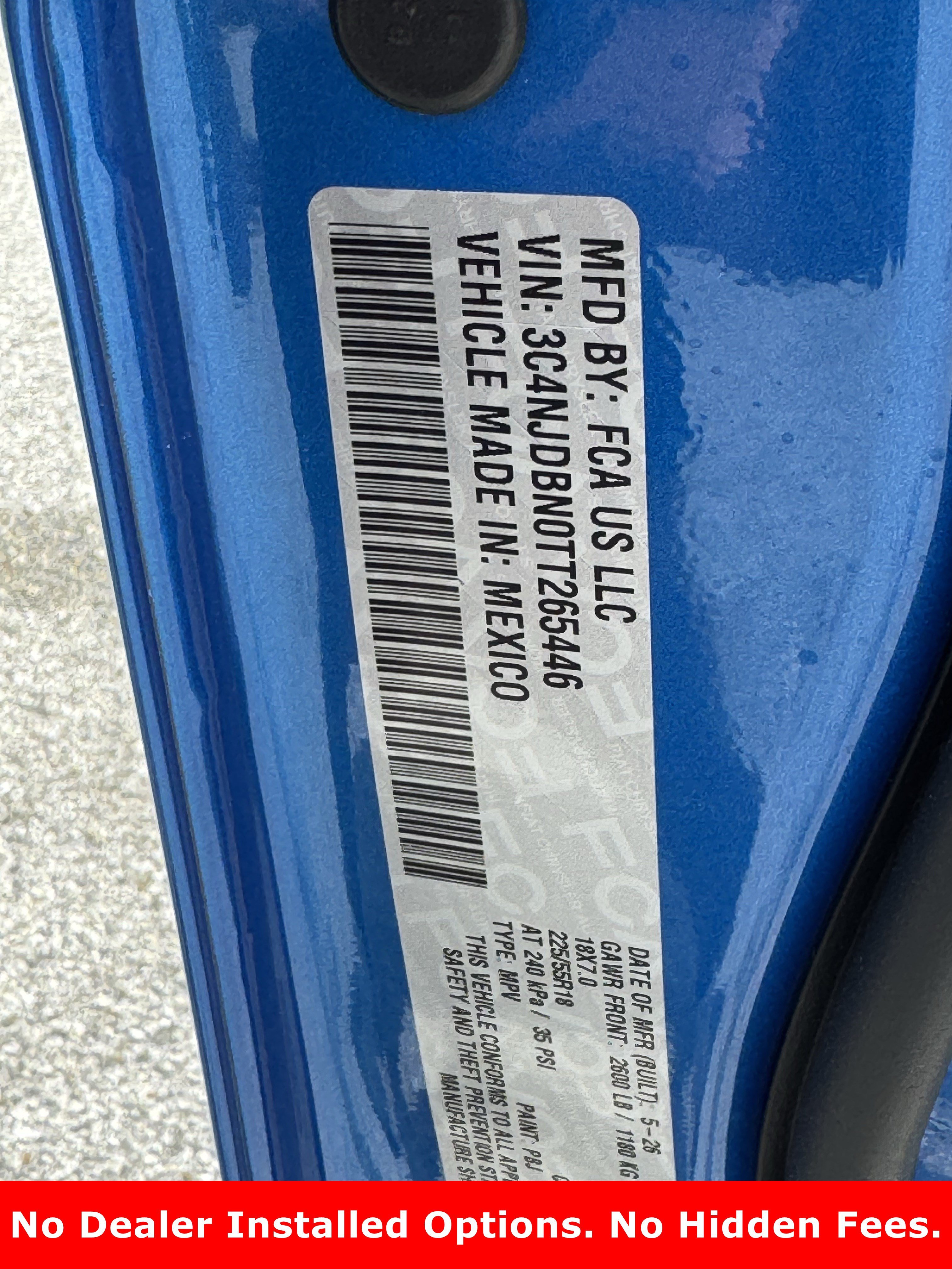 New 2026 Hydro Blue Pearl-Coat Exterior Paint Jeep Latitude Altitude image 17