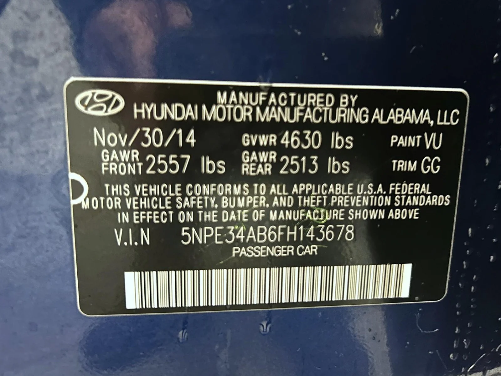 Used 2015 Blue Hyundai Limited image 25