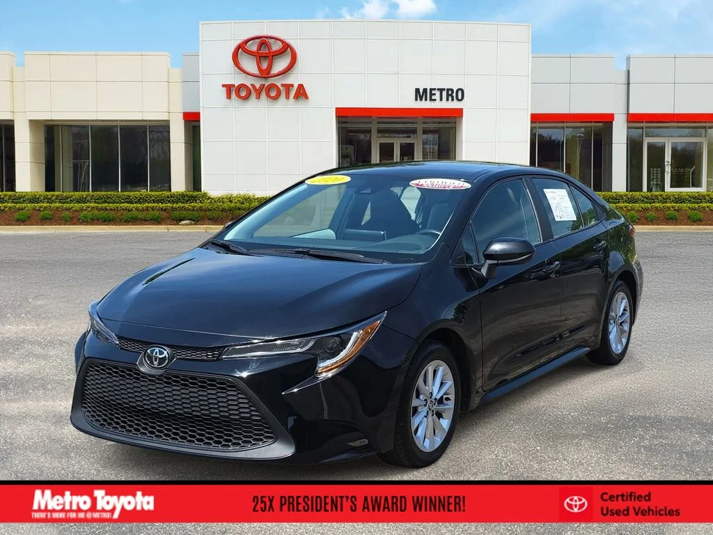 Certified Used 2020 Black Toyota LE image 1
