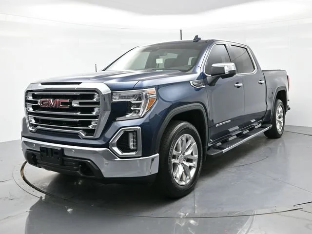 Used 2021 PACIFIC BLUE METALLIC GMC SLT image 3