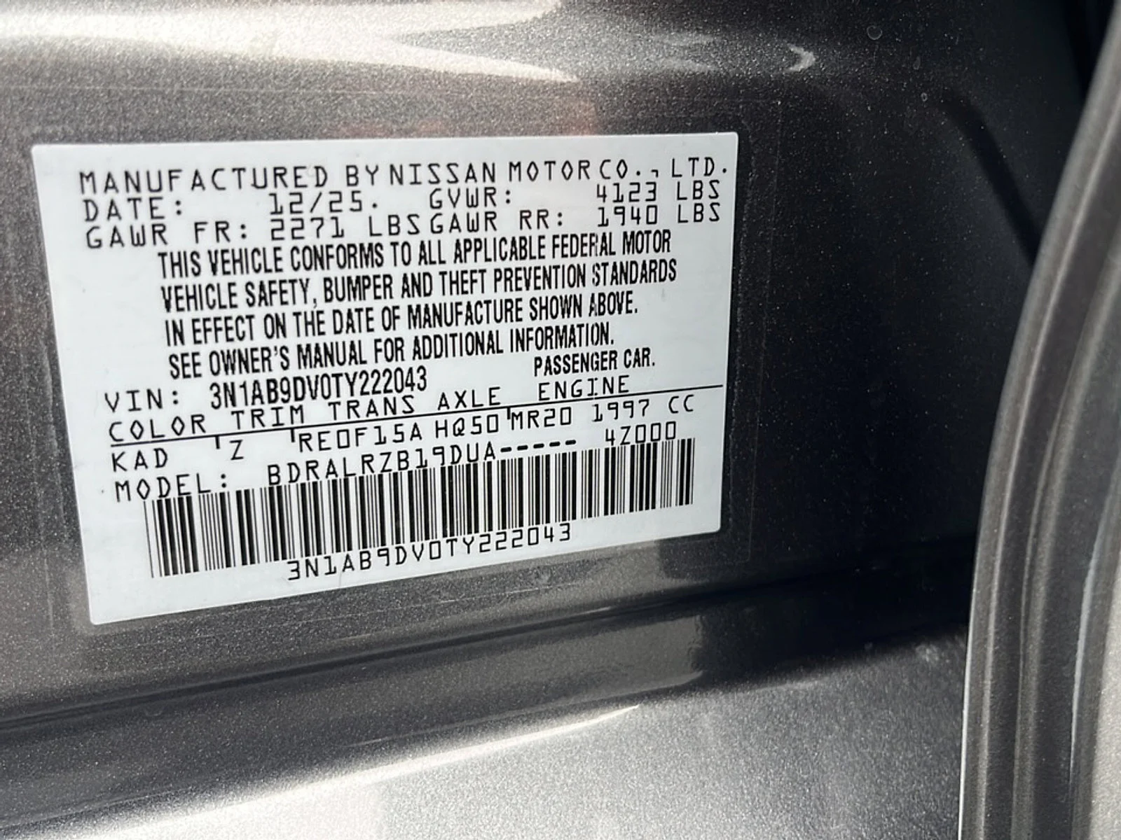 New 2026 Gun Metallic Nissan SR image 28