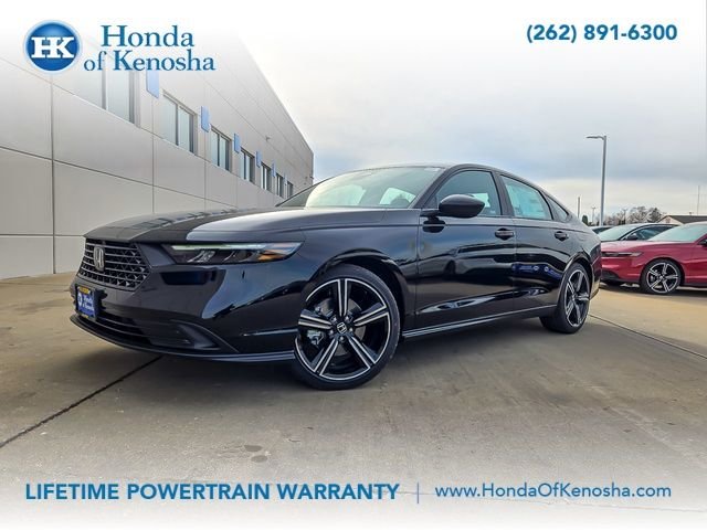 New 2026 Crystal Black Pearl Honda Sport Hybrid image 1