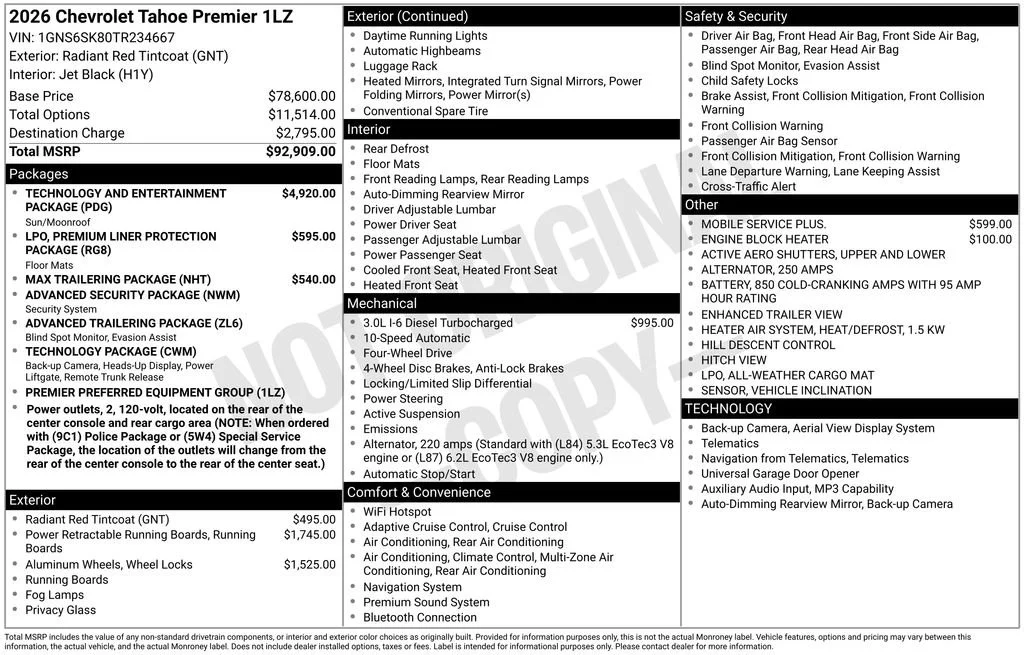 2026 Chevrolet Tahoe Premier - Photo 28