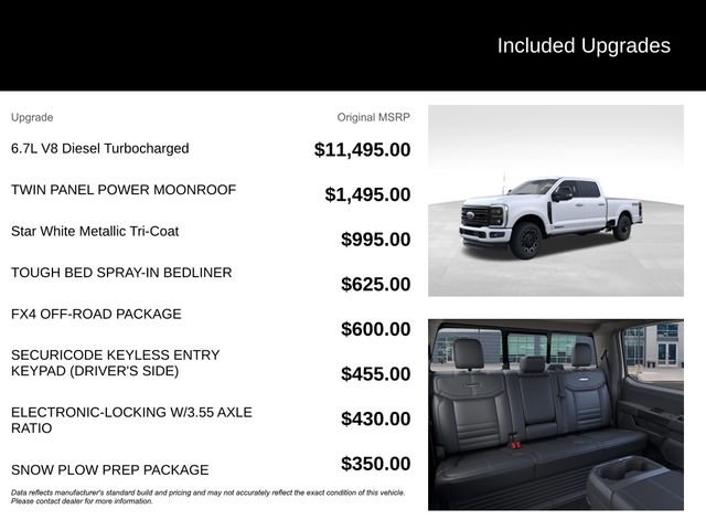 New 2026 Star White Metallic Tri-Coat Ford F-350® Platinum® image 5