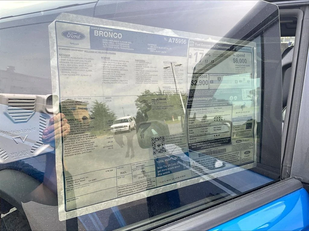 New 2026 Velocity Blue Metallic Ford Badlands® image 11