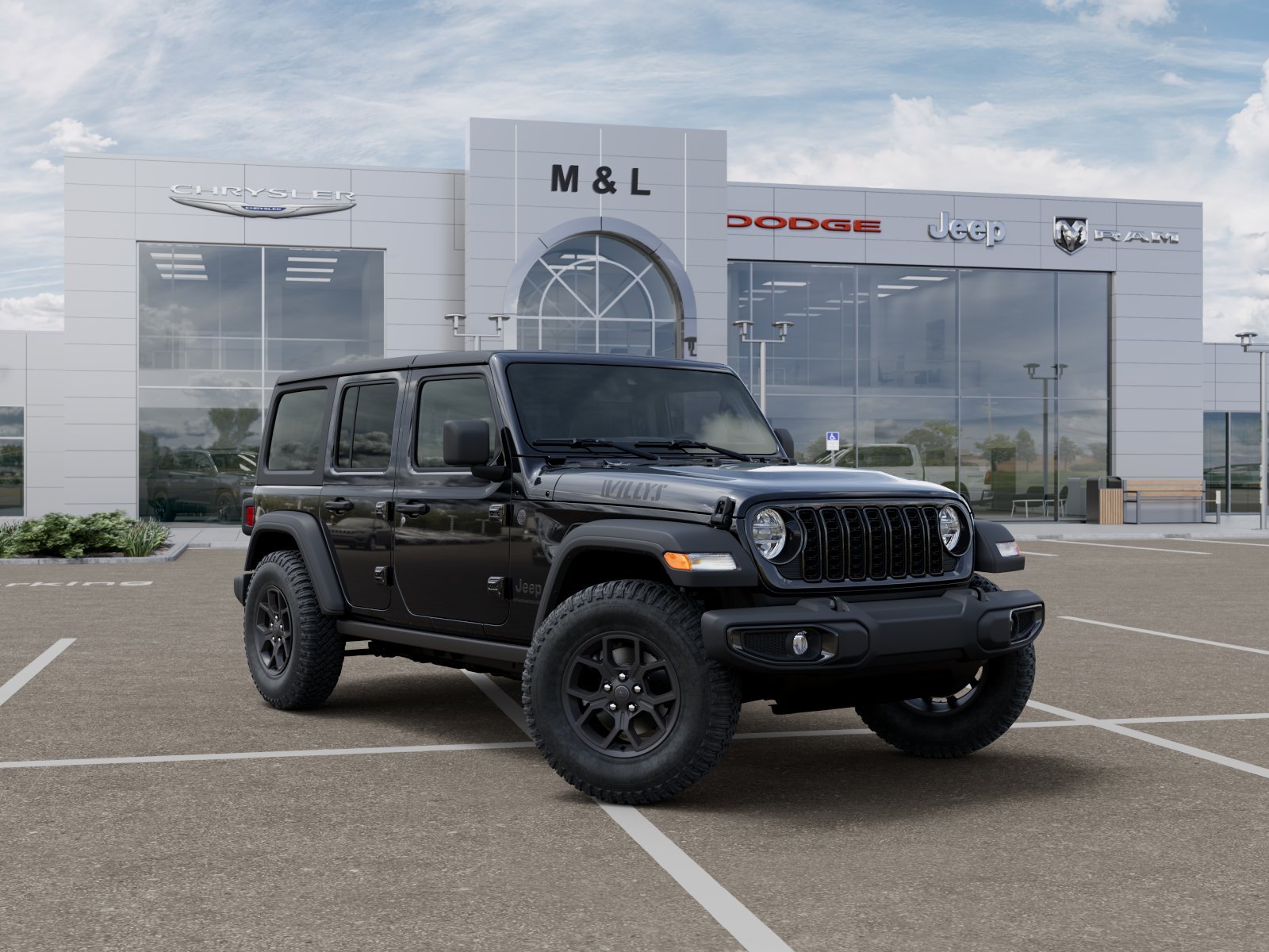 New 2026 Black Clearcoat Jeep 4-Door Willys 4x4 image 28