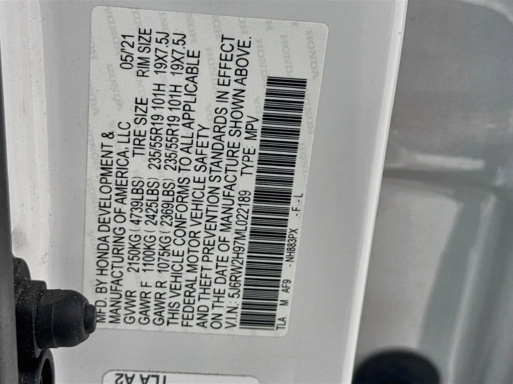 Certified Used 2021 White Honda Touring image 41