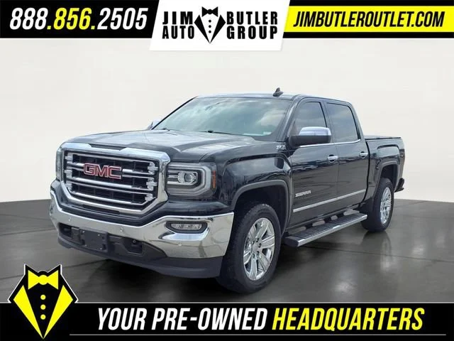 Used 2018 ONYX BLACK GMC SLT image 1