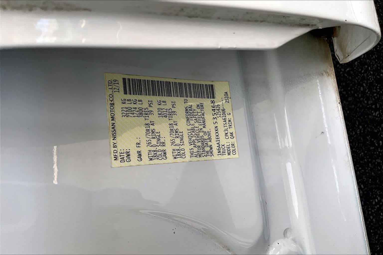Used 2019 Glacier White Nissan SV image 33
