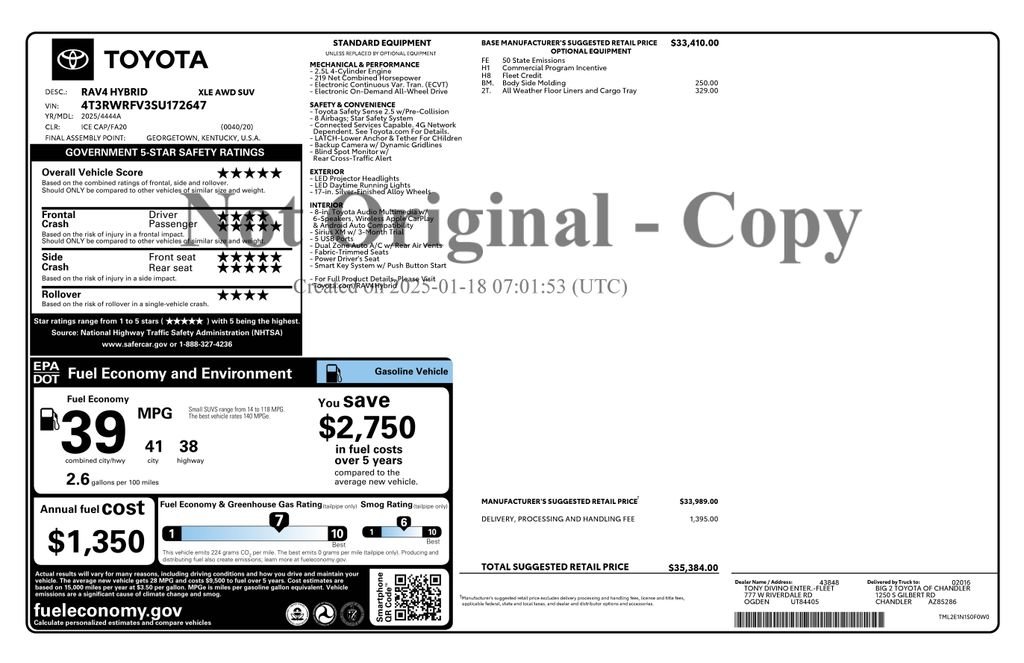 Used 2025 Ice Toyota XLE image 4