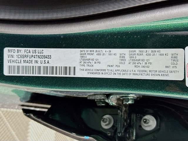 New 2026 Serrano-Green Metallic Exterior Paint RAM RHO image 30