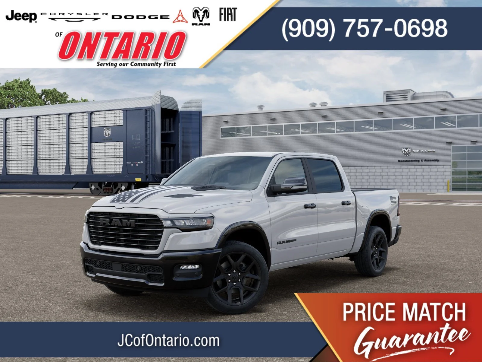 New 2026 Bright White Clear-Coat Exterior Paint RAM Laramie image 1