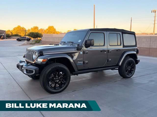Used 2024 Gray Jeep Sahara 4xe image 1