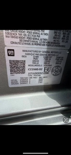 Used 2025 Sterling Metallic GMC SLT image 2