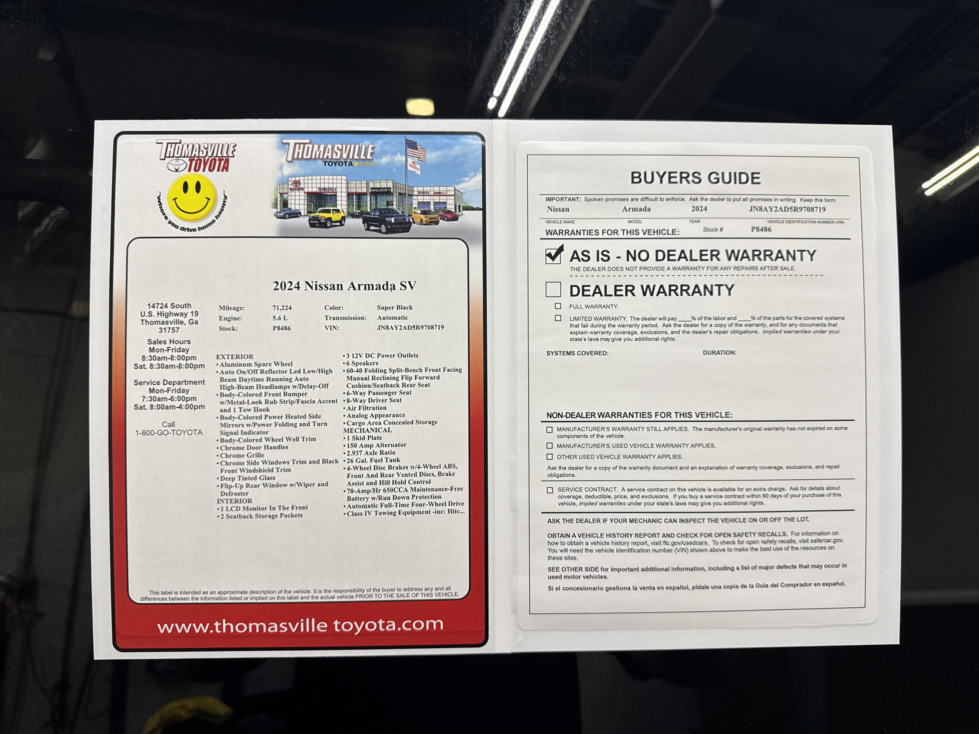 Used 2024 Super Black Nissan SV image 39