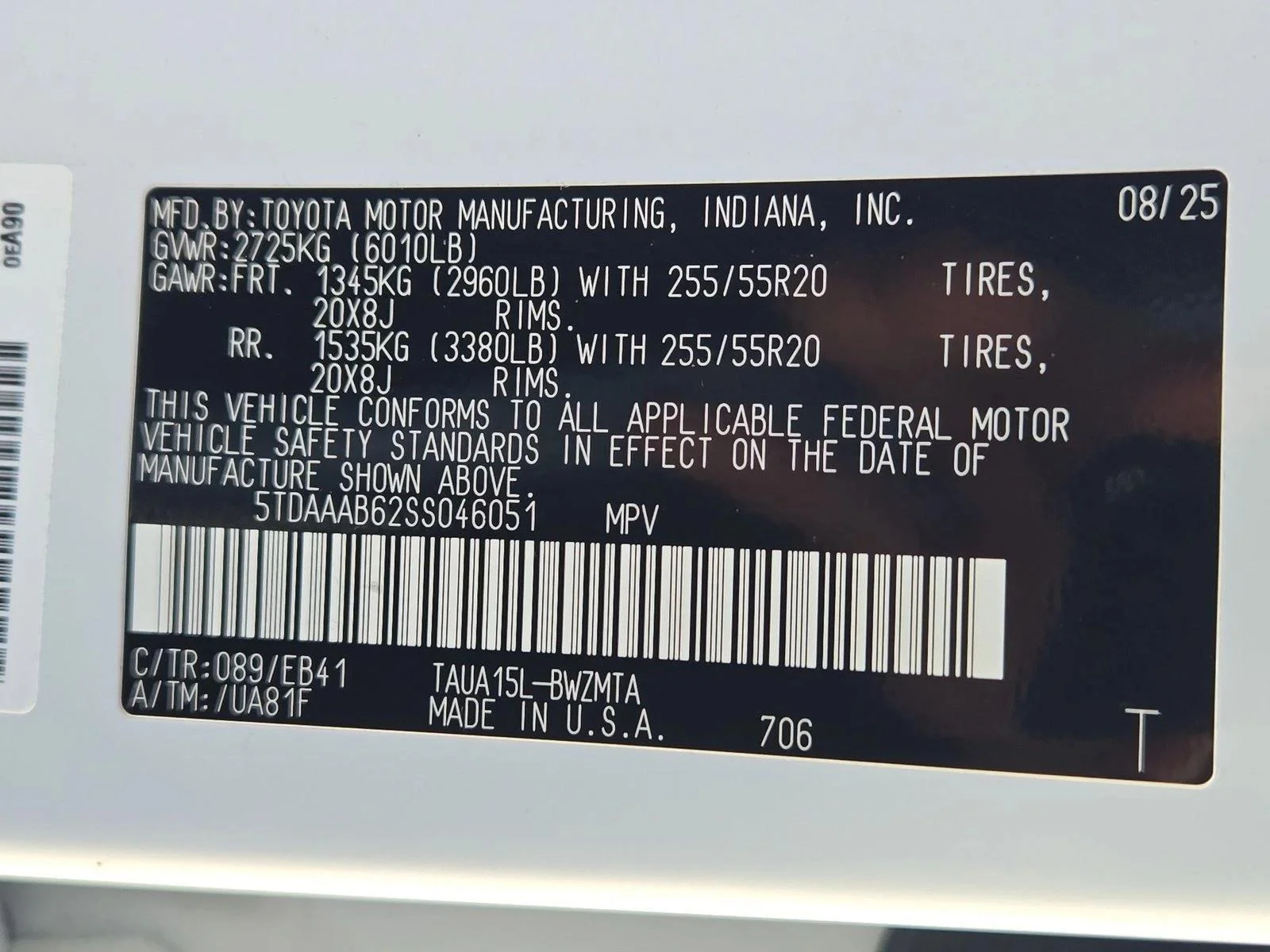 Certified Used 2025 Wind Chill Pearl Lexus PREMIUM AWD image 15