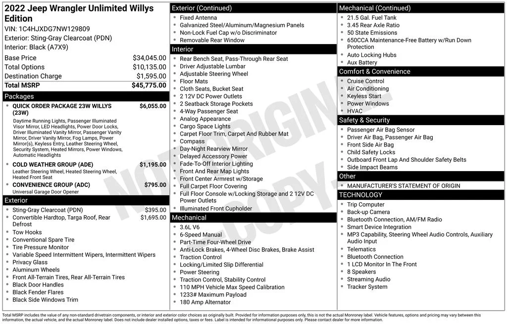Used 2022 Gray Jeep Unlimited Willys image 6
