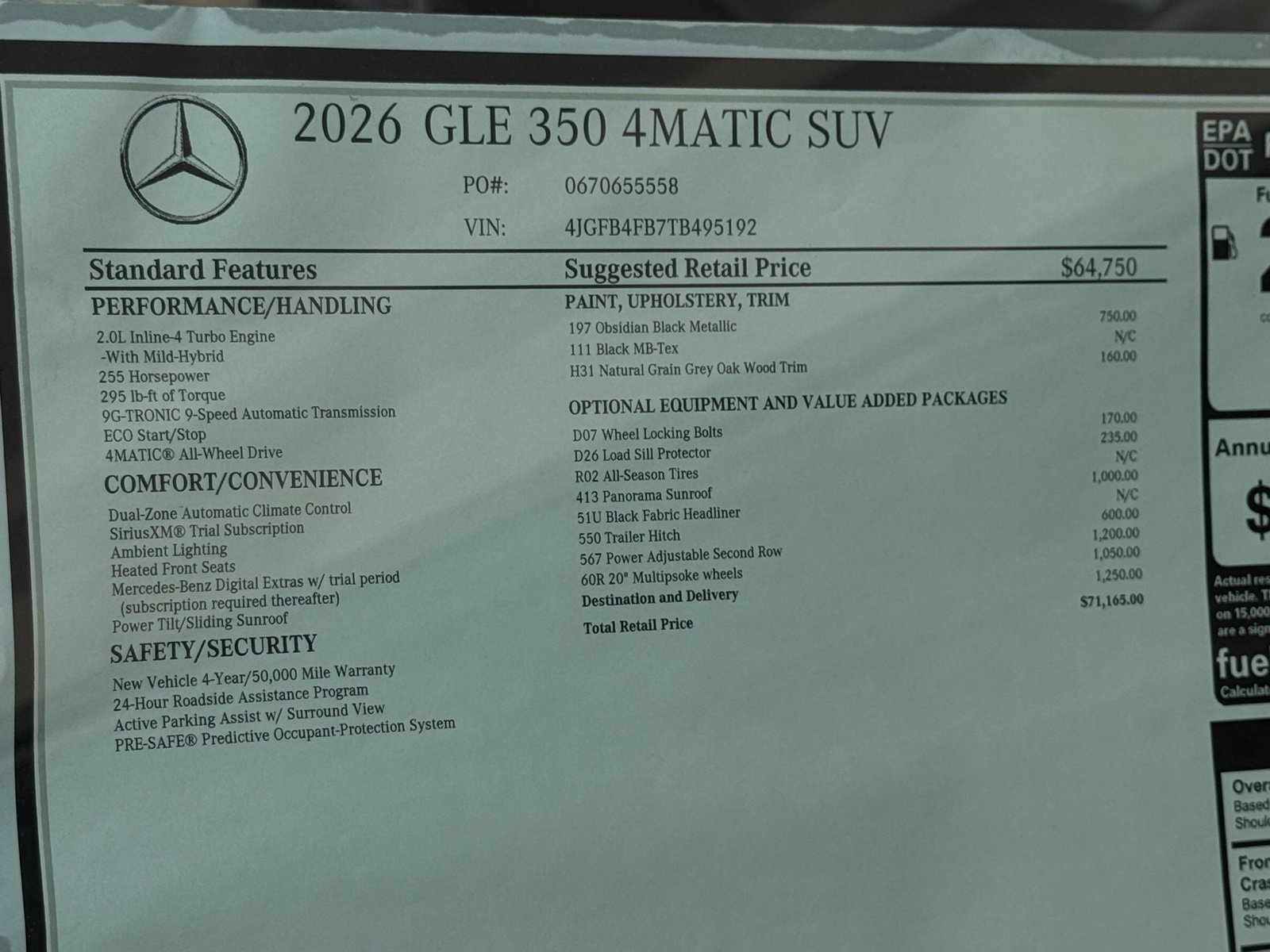 New 2026 Obsidian Black Metallic Mercedes-Benz GLE 350 image 48