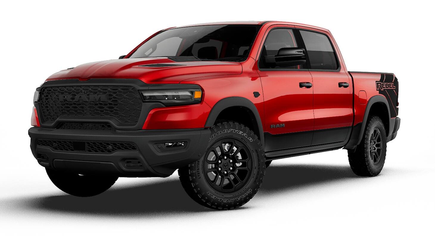 New 2027 Molten Red Pearl-Coat Exterior Paint RAM REBEL image 1