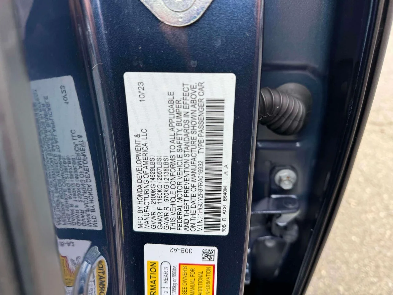 Certified Used 2024 Canyon River Blue Metallic Honda Touring image 15