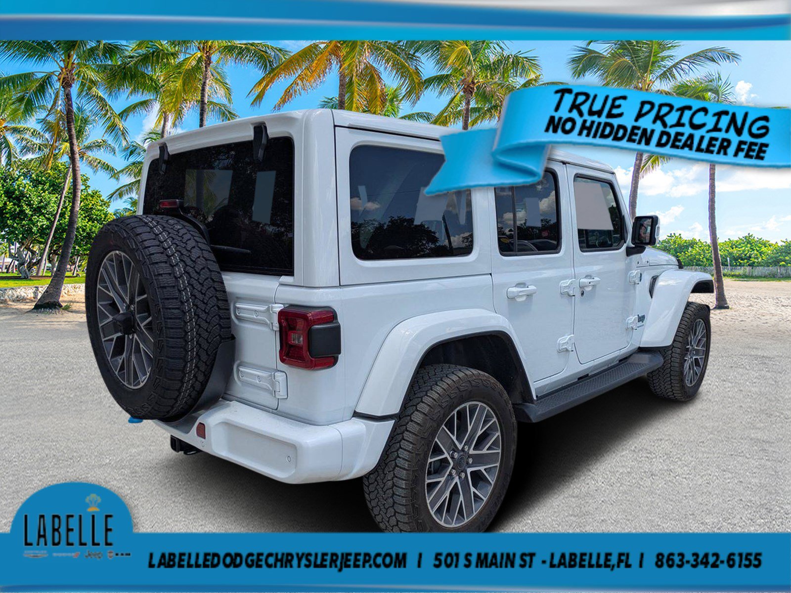 Used 2024 Bright White Clearcoat Jeep High Altitude image 3
