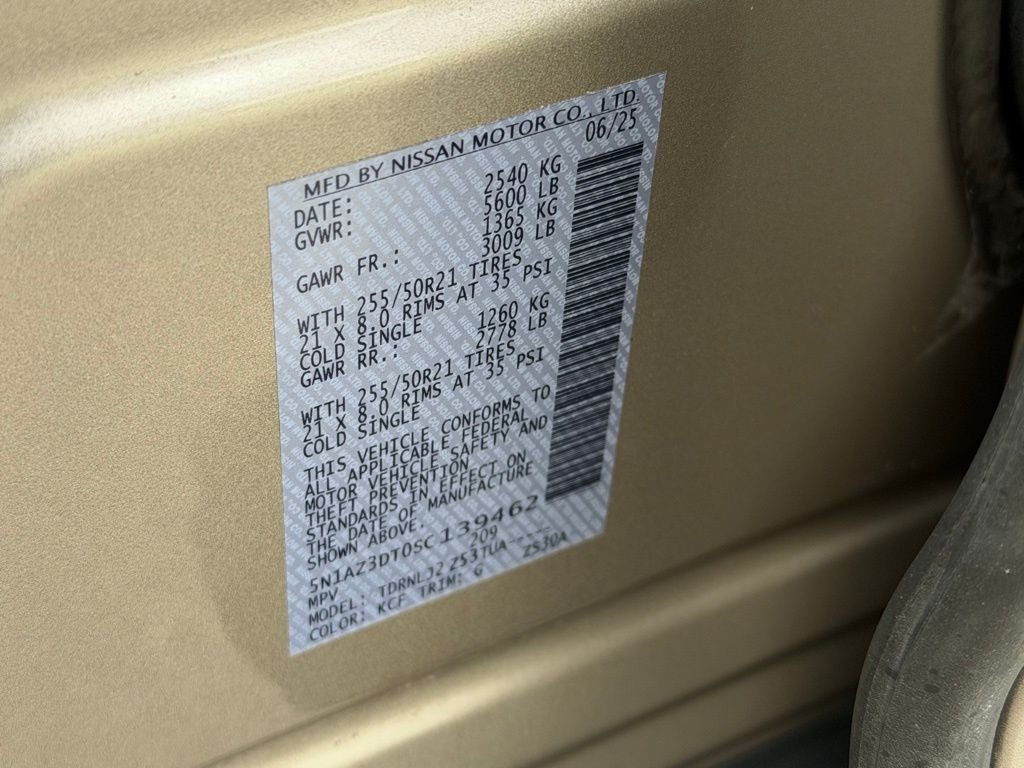 Certified Used 2025 Gold Nissan Platinum image 35