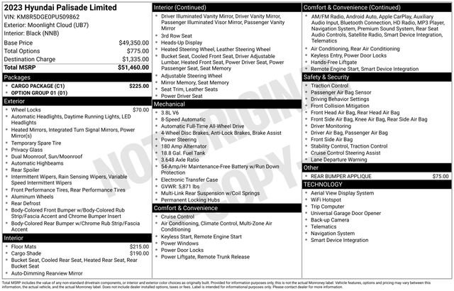 Certified Used 2023 White Hyundai Limited image 45