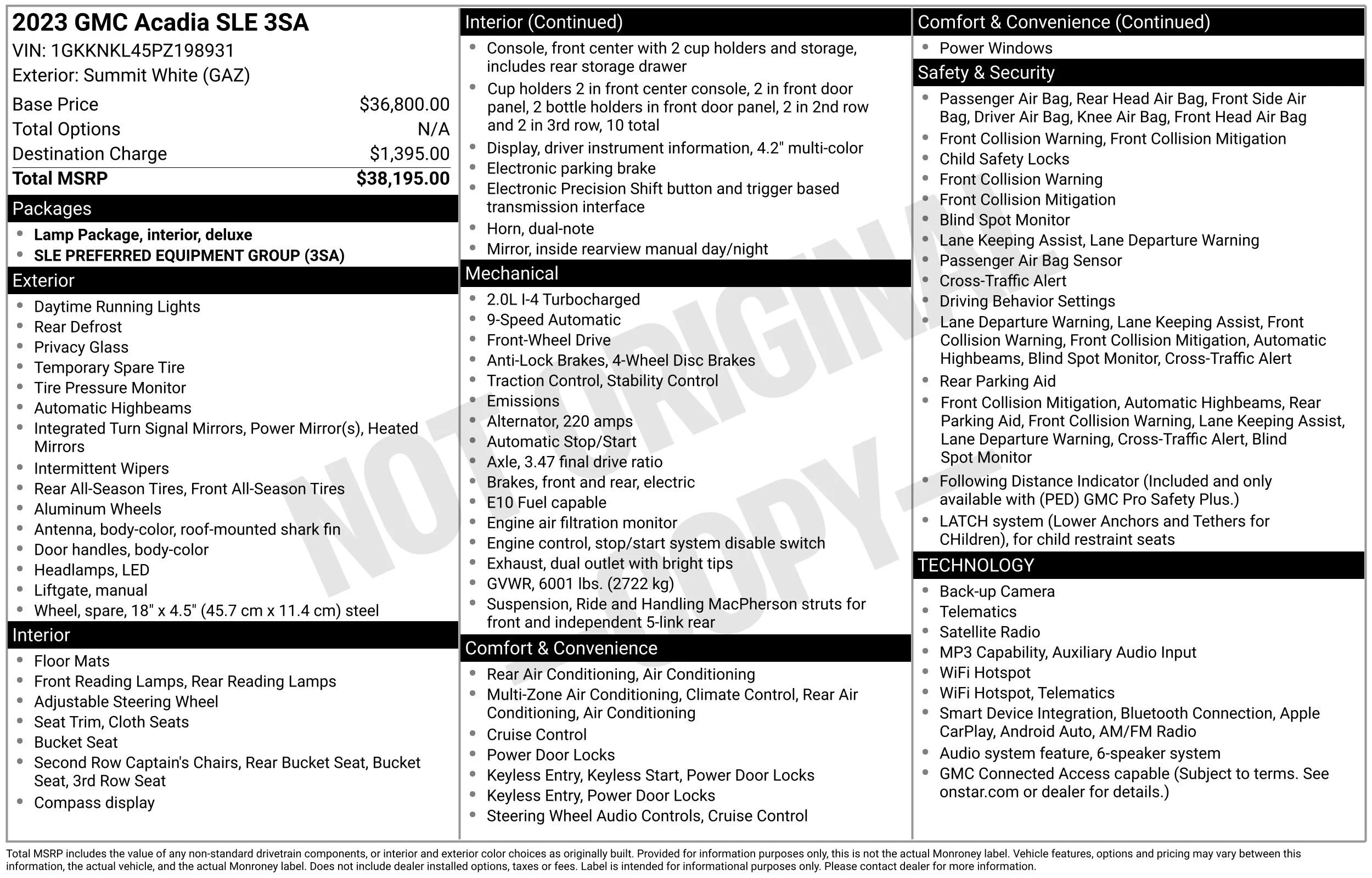 Used 2023 Summit White GMC SLE image 42