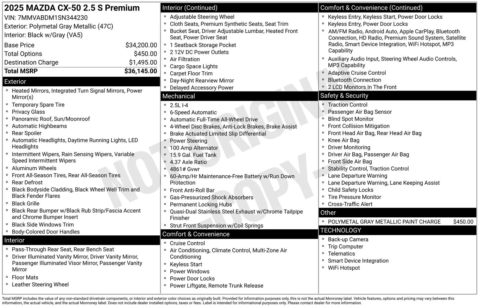 Certified Used 2025 Polymetal Gray Metallic Mazda 2.5 S Premium Package image 27