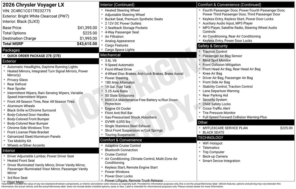 New 2026 Bright White Clear-Coat Exterior Paint Chrysler LX image 7