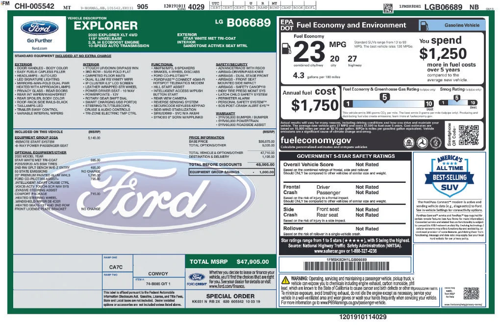 Used 2020 White Ford XLT image 11