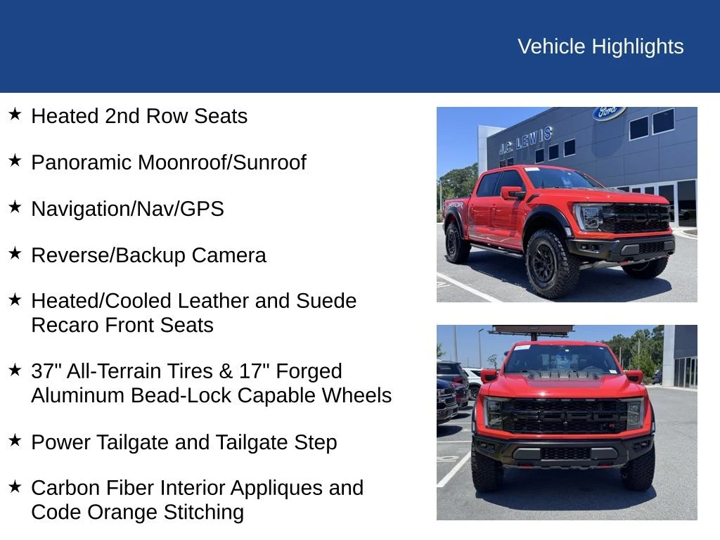 Certified Used 2023 Orange Metallic Ford Raptor image 26