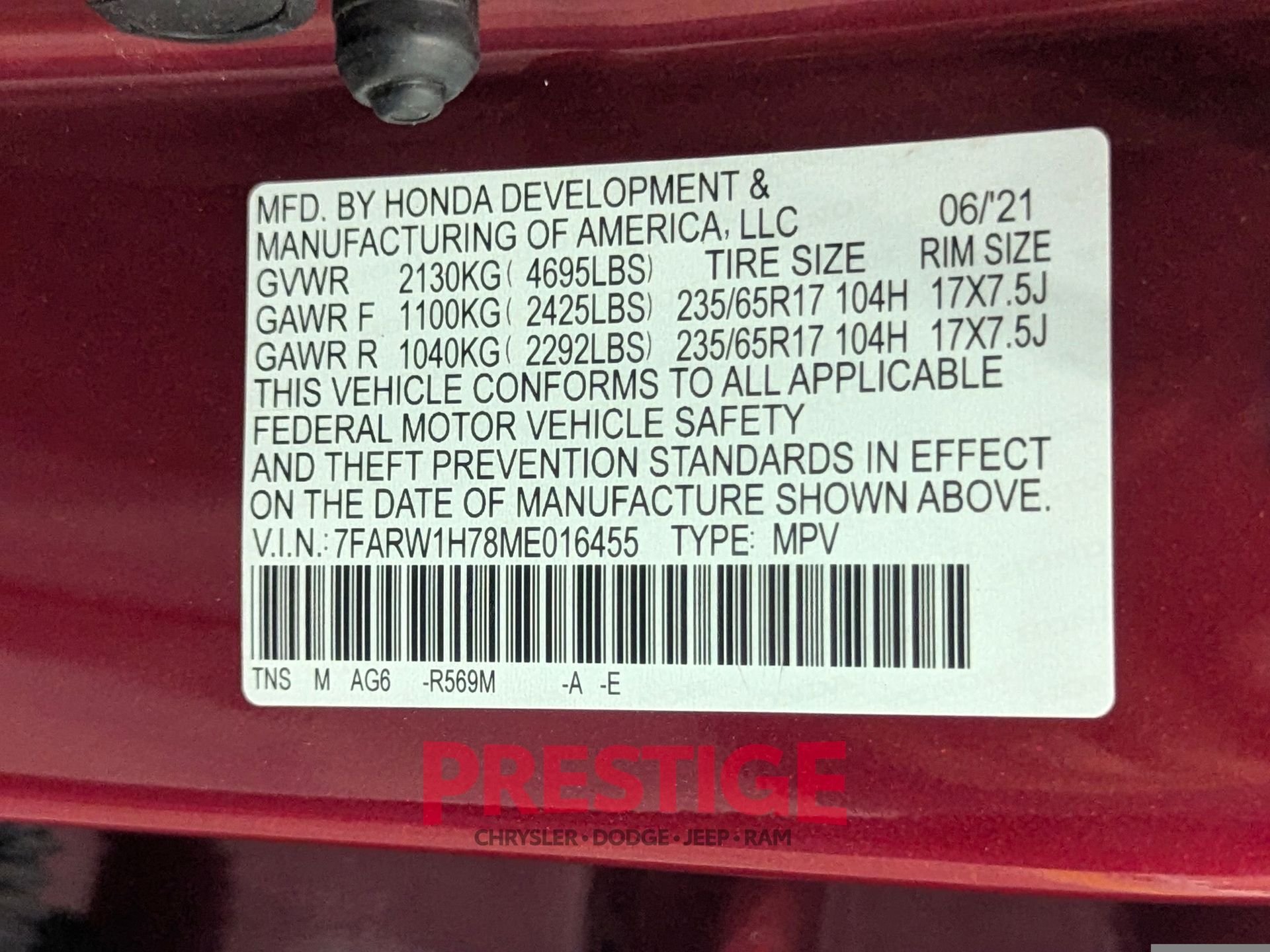 Used 2021 Red Honda Special Edition image 32