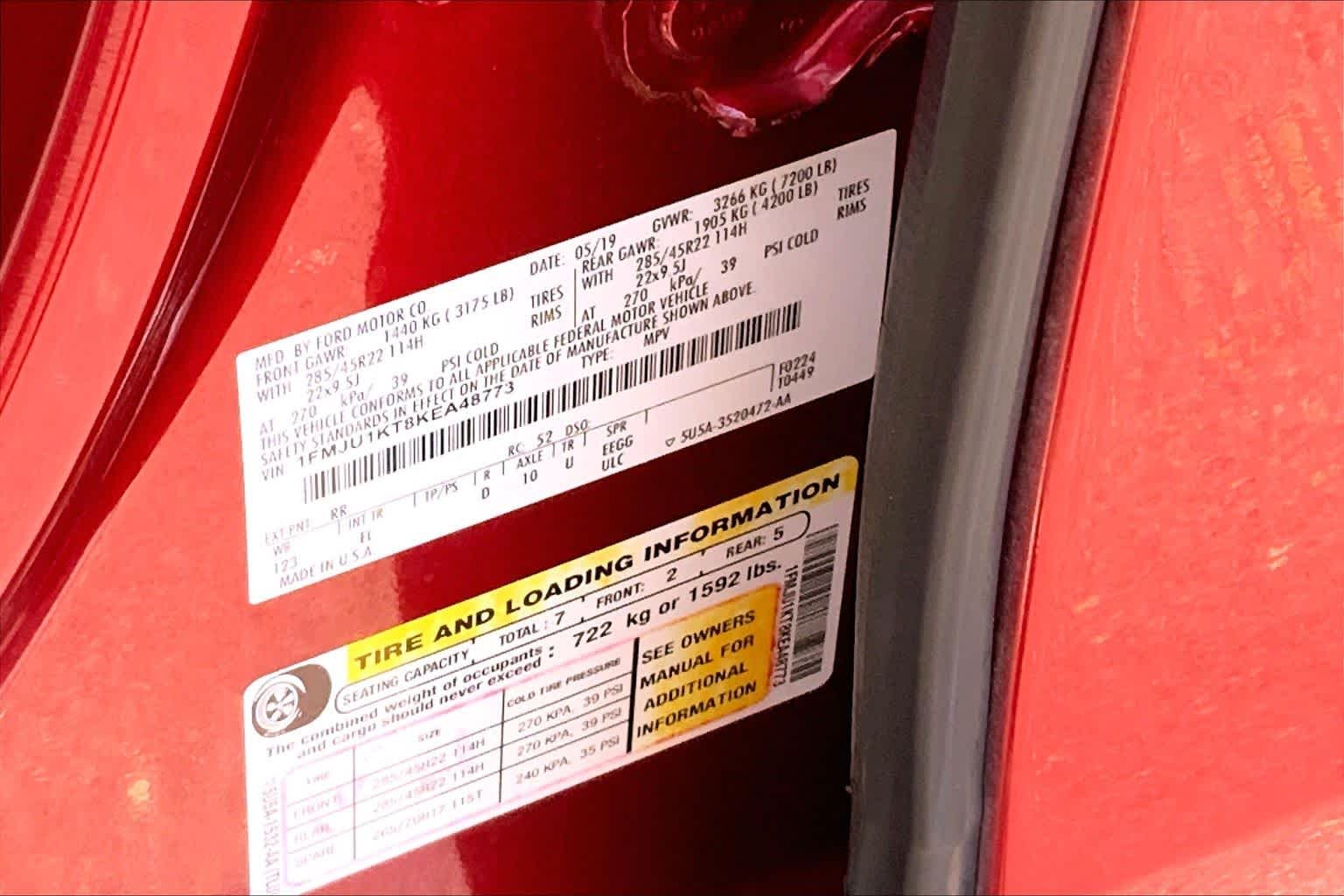 Used 2019 Ruby Red Metallic Tinted Clearcoat Ford Limited image 37